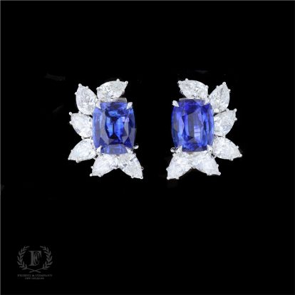 ON THE EAR SAPPHIRE DIAMOND EARRINGS