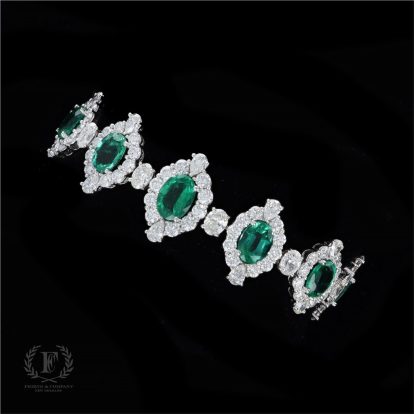 EMERALD & DIAMOND HANDCRAFTED BRACELET