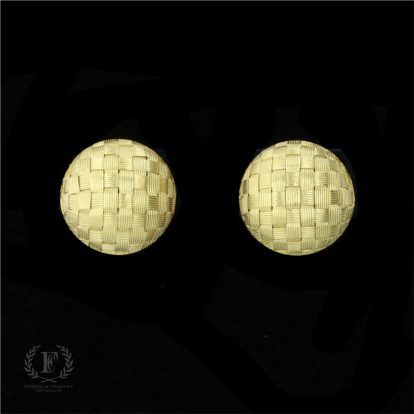 ROBERTO COIN 18K YELLOW GOLD WEAVE ESTATE EARRINGS