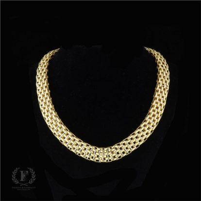 EVERLASTING ELEGANCE! FOPE 18K YELLOW & WHITE GOLD NECKLACE