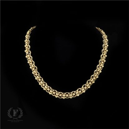 VINTAGE 1950S 18K YELLOW GOLD NECKLACE